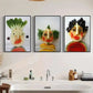 3pcs Fruit & Vegetable Portraits Wall Art Set Canvas Framed 40x60cm - High Quality Print 100% Australian Made Wall Canvas Ready to Hang