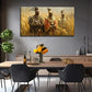 African Tribal Chieftain Wall Art Canvas Office Home Room Framed 120x60cm