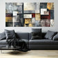 Modern Geometric Abstract Décor Wall Art Canvas Office Home Room Framed 120x60cm