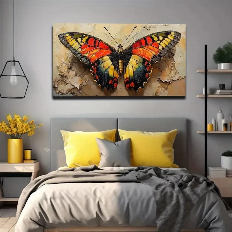 Butterfly With Spread Wings Wall Art Canvas Office Home Room Framed 120x60cm