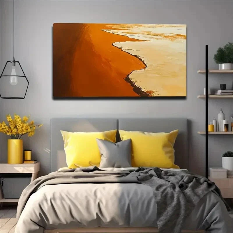 Deco Abstract Landscape Wall Art Canvas Office Home Room Framed 120x60cm