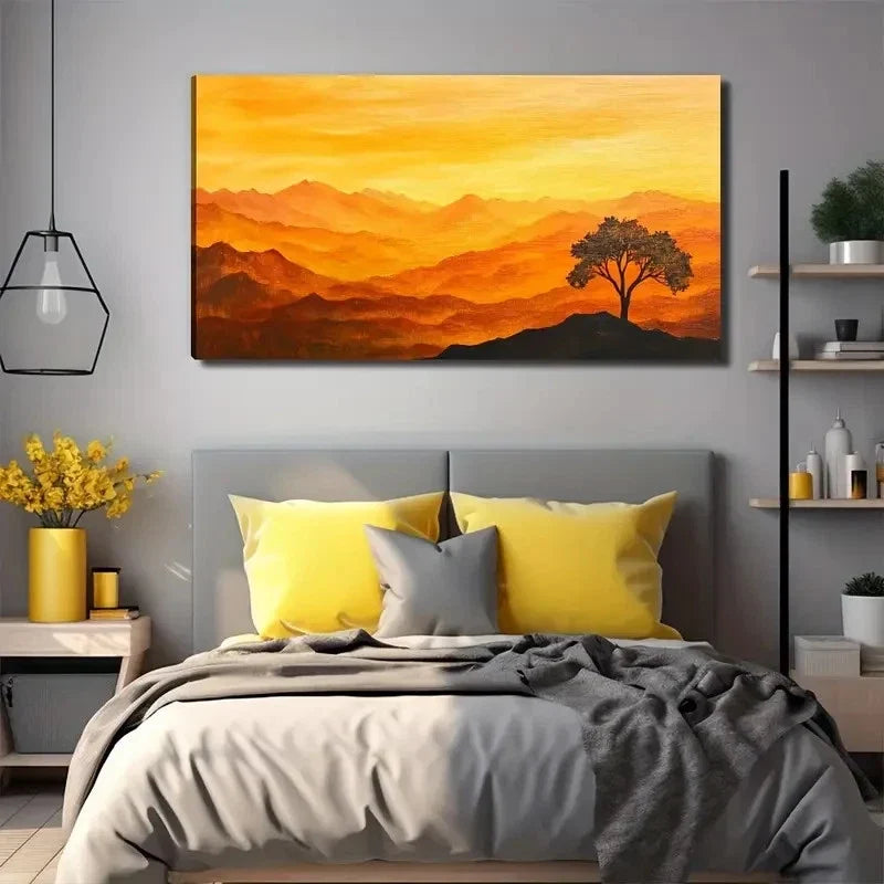 Endless Mountains Perfect Wall Art Canvas Office Home Room Framed 120x60cm