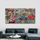 Music-Themed Retro 80s,90s Wall Art Canvas Office Home Room Framed 120x60cm