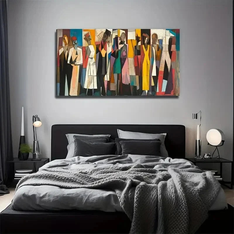 Fashionable Men And Women Wall Art Canvas Office Home Room Framed 120x60cm