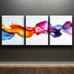 3pcs Colorful Splashes of Liquid Paint Perfect Wall Art Set Canvas Framed 40x60cm - High Quality Print 100% Australian Made Wall Canvas Ready to Hang