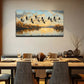 Geese Flying Over Lake Décor Wall Art Canvas Office Home Room Framed 120x60cm