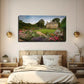 Blooming Flowers Wall Art Canvas Office Home Room Framed 80x45cm
