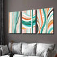 3pcs Colorful Striped Classic & Art Deco Wall Art Set Canvas Framed 40x60cm - High Quality Print 100% Australian Made Wall Canvas Ready to Hang