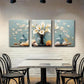 3pcs Elegant Calla Lily and Seashell Perfect Wall Art Set Canvas Framed 40x60cm - High Quality Print 100% Australian Made Wall Canvas Ready to Hang