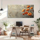 Orange Bouquet Floral Décor Wall Art Canvas Office Home Room Framed 120x60cm
