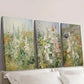 3pcs Vintage Spring Wildflower Field Wall Art Set Canvas Framed 40x60cm - High Quality Print 100% Australian Made Wall Canvas Ready to Hang