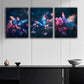 3pcs Glowing Butterfly Flowers Colorful Perfect Wall Art Set Canvas Framed 40x60cm - High Quality Print 100% Australian Made Wall Canvas Ready to Hang