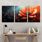 3pcs Modern Abstract Painting Flower Design Metal Print Ready to Hang Art