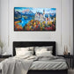 Attractive Castle Suitable Wall Art Canvas Office Home Room Framed 80x45cm
