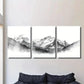 3pcs Snow Capped Peaks and Foggy Forest Scenery Wall Art Set Canvas Framed 40x60cm - High Quality Print 100% Australian Made Wall Canvas Ready to Hang