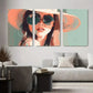 3pcs Abstract Woman Portrait Fashionable Lady Metal Print Ready to Hang Art