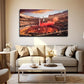Vibrant Colosseum Scene Wall Art Canvas Office Home Room Framed 80x45cm