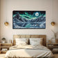 Serene Fox In Snowy Landscape Wall Art Canvas Office Home Room Framed 120x60cm