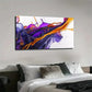 Liquid Splash Design In Purple Wall Art Canvas Office Home Room Framed 120x60cm