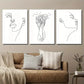 3pcs Black And White Simple Couple Holding Hands Metal Print Ready to Hang Art