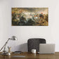 Vintage Classical Battle Scene Wall Art Canvas Office Home Framed 80x45cm