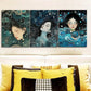 3pcs   Sea Goddess Art Deco Blue Background Wall Art Set Canvas Framed 40x60cm - High Quality Print 100% Australian Made Wall Canvas Ready to Hang