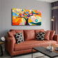 Modern Geometric Tree Design Wall Art Canvas Office Home Room Framed 80x45cm