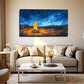 Starry Night Sky with Burning Wall Art Canvas Office Home Room Framed 120x60cm