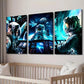 3pcs Astronauts at a Space Station Wall Art Set Canvas Framed 40x60cm - High Quality Print 100% Australian Made Wall Canvas Ready to Hang