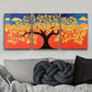 3pcs Vibrant Yellow Floral & Tree Metal Print Ready to Hang Art