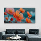 Orange Poppies Close-Up Wall Art Canvas Office Home Room Framed 80x45cm