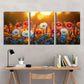 3pcs Autumn Wildflowers and Grasses Metal Print Ready to Hang Art