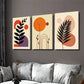 3pcs Modern Abstract Boho Style Botanical Wall Art Set Canvas Framed 40x60cm - High Quality Print 100% Australian Made Wall Canvas Ready to Hang
