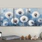 3pcs White Dandelions White Snow Nature Flor Wall Art Set Canvas Framed 40x60cm - High Quality Print 100% Australian Made Wall Canvas Ready to Hang