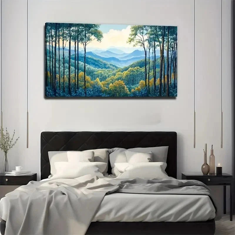 Extended Bullying Mountain Wall Art Canvas Office Home Room Framed 80x45cm