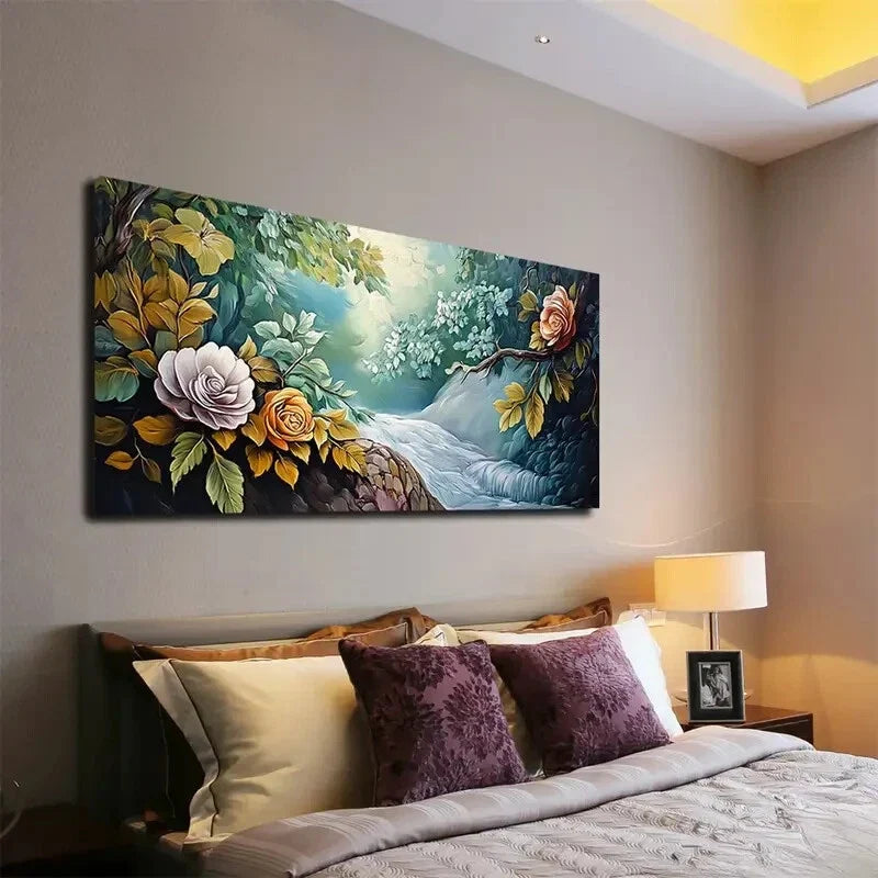 Modern And Simple The River Wall Art Canvas Office Home Room Framed 120x60cm