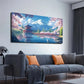 Cherry Blossoms Wooden Wall Art Canvas Office Home Room Framed 120x60cm