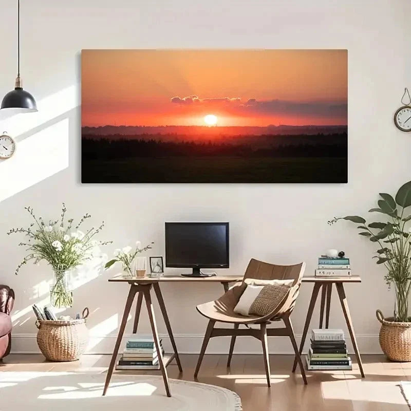 Modern Landscape Decor Wall Art Canvas Office Home Room Framed 120x60cm