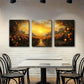 3pcs Orange Orchard Office Golden Sunset Perfect Wall Art Set Canvas Framed 40x60cm - High Quality Print 100% Australian Made Wall Canvas Ready to Hang