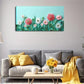 Pink and White Flowers Curly Wall Art Canvas Office Home Room Framed 120x60cm