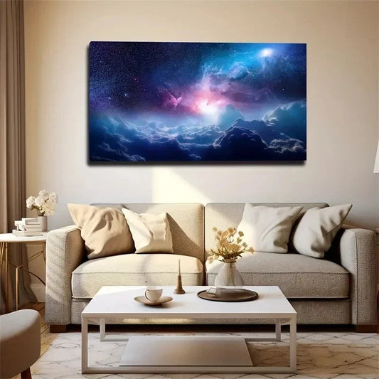Magical Starry Sky Interior Wall Art Canvas Office Home Room Framed 120x60cm
