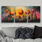 3pcs Abstract Cityscape Skyline Beach Perfect Wall Art Set Canvas Framed 40x60cm - High Quality Print 100% Australian Made Wall Canvas Ready to Hang