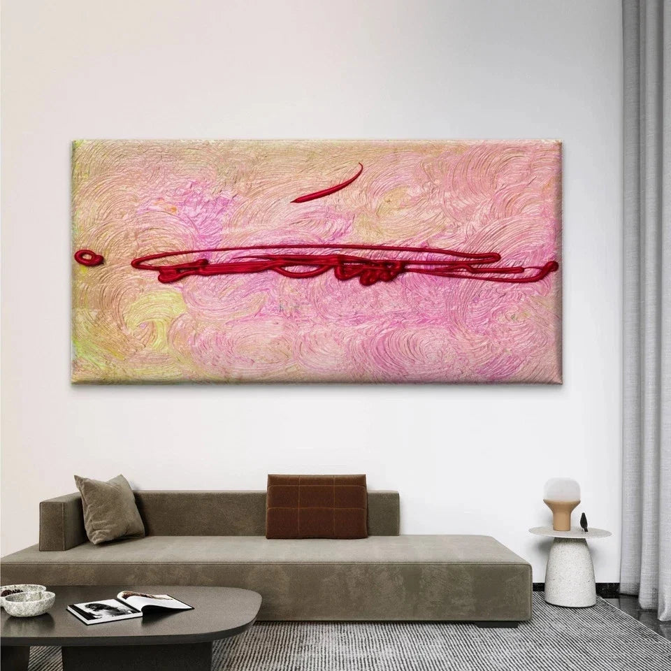 Abstract Acrylic Texture Wall Art Canvas Office Home Room Framed 80x45cm