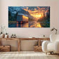 Scenic Mountain Truck Sunset Wall Art Canvas Office Home Room Framed 120x60cm