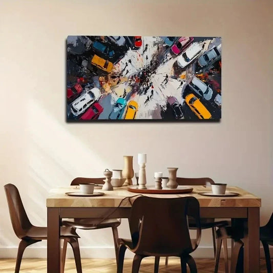 Cityscape Above Decoration Wall Art Canvas Office Home Room Framed 80x45cm