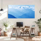 Mountain Under Cloudy Nature Wall Art Canvas Office Home Room Framed 120x60cm