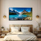 Distant Mountains Suitable Wall Art Canvas Office Home Room Framed 80x45cm