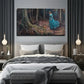 Depicts A Woman Blue Stroll Wall Art Canvas Office Home Room Framed 120x60cm
