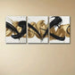 3pcs Contemporary Abstract Triptych with Vigorous Metal Print Ready to Hang Art