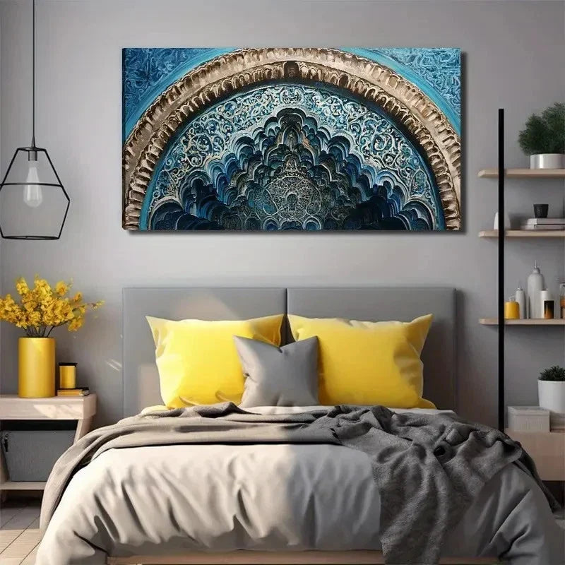 Architectural Flowers Wall Art Canvas Office Home Room Framed 80x45cm